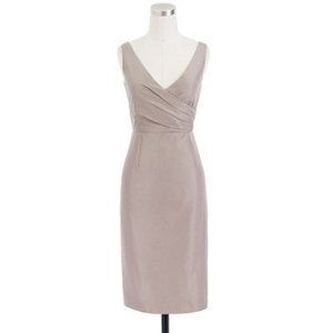 NWT - J.CREW Beige SARA 100% SILK TAFFETA
